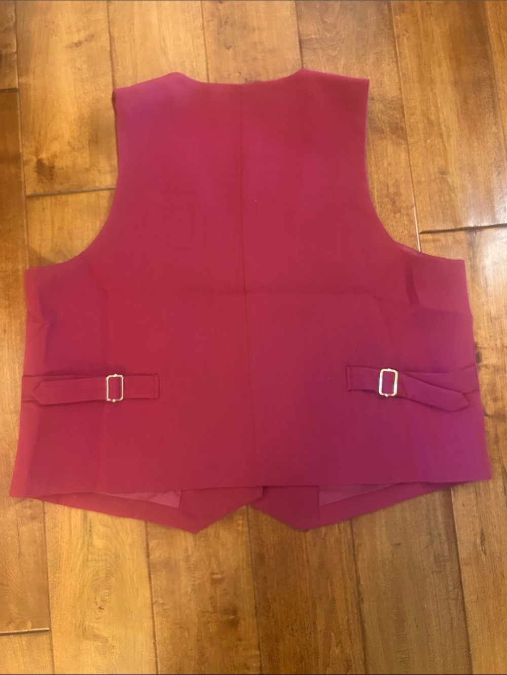 Kate & Mallory Raspberry Button-Front Tailored Vest - Picture 2 of 5